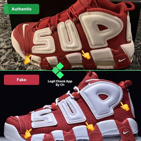 nike supreme uptempo real vs fake|authentic supreme vs fake clothing.